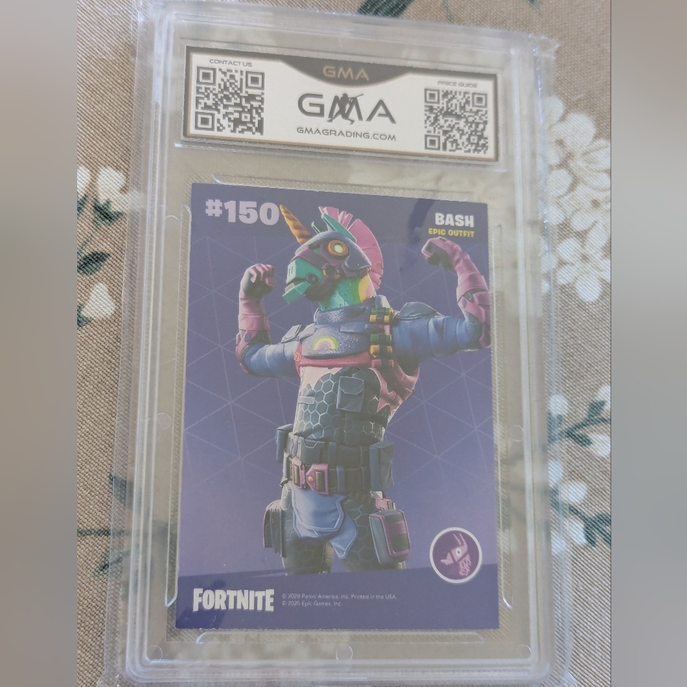 Graded GMA 2020 Fortnite Series 2 #150 Bash Holofoil Card Graded Mint 10